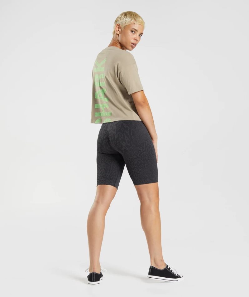 Women's Gymshark 315 Midi T-Shirts Khaki | CA NA683D